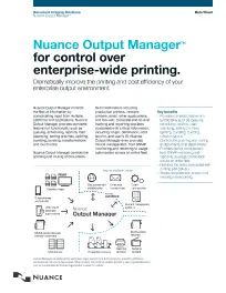 KM, Nuance, Output Manager, Brochure, Konica-Minolta, Wilson Office Solutions