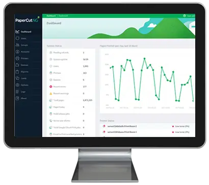 Papercut, Dashboard, Wilson Office Solutions