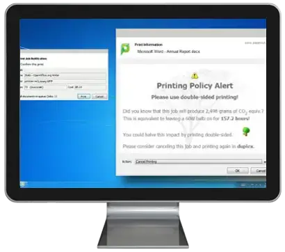 Papercut, Print Policy Alert, Wilson Office Solutions