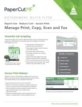 Papercut, Mf, Government Flyer, Wilson Office Solutions